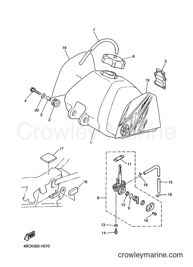 2009 Dirt Bike PW80 - PW80 (4BCK) [010] - FUEL TANK