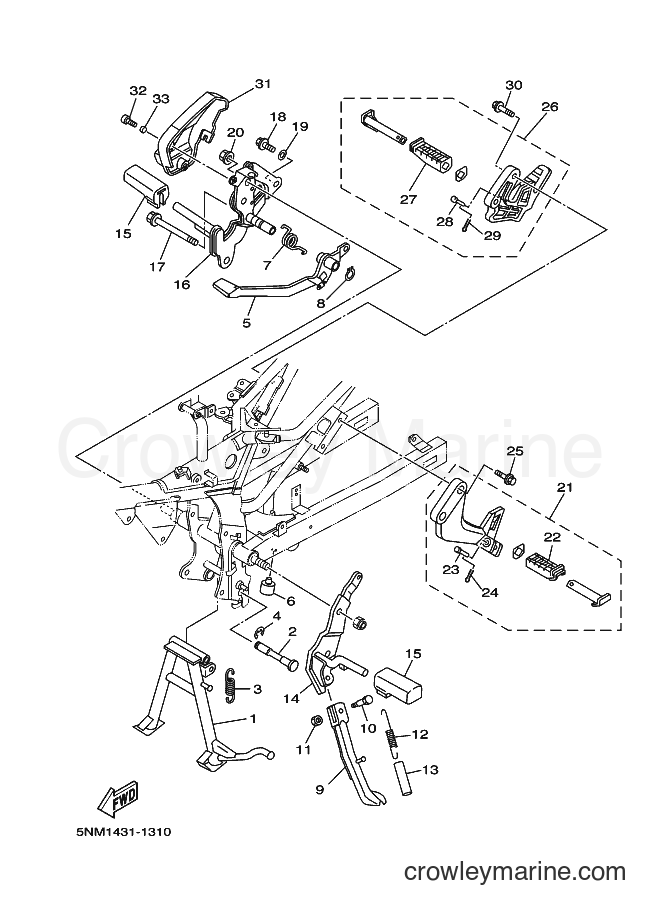 2001 Scooter JZ120F - JZ120F (5NM2) [010] - STAND & FOOTREST