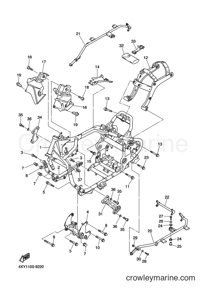 1999 Cruiser XVZ13TF - XVZ13TF (4XY3) [010] - FRAME