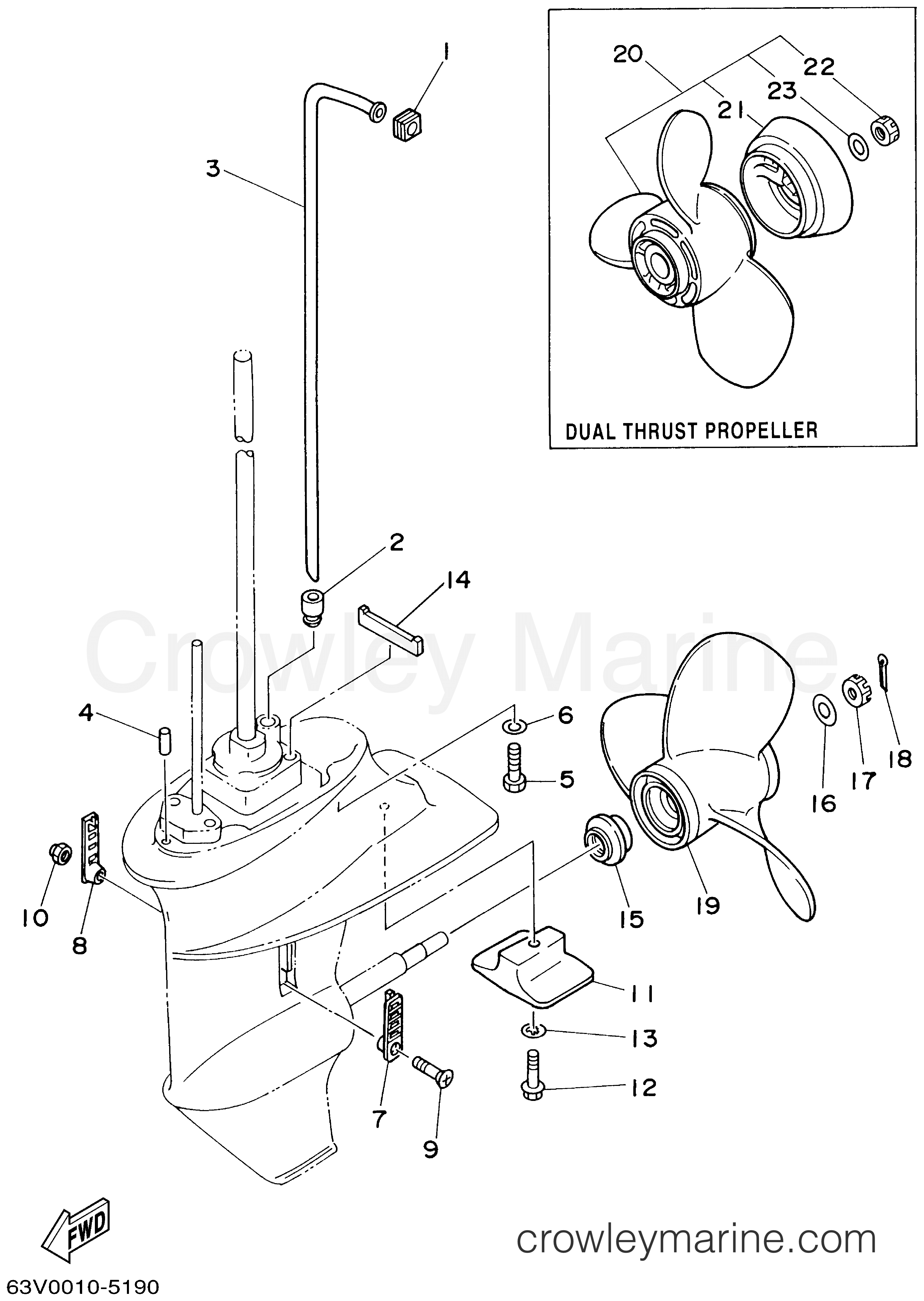 Yamaha Motors 15MSHA - LOWER CASING DRIVE 2