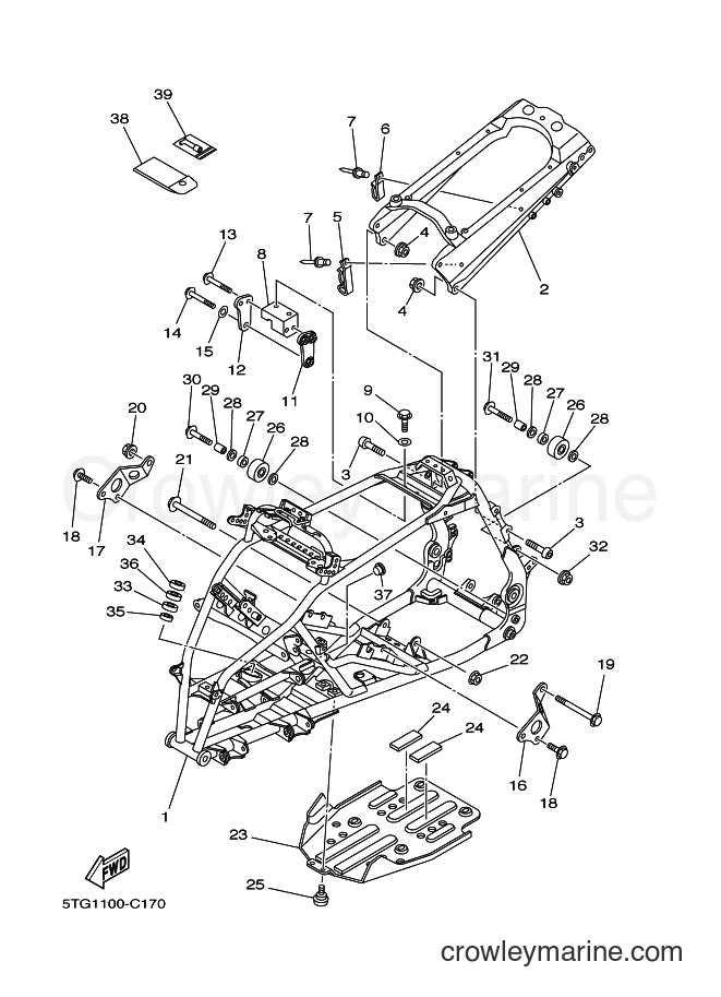 2005 ATV YFZ450 - YFZ450 (5TGD) [010] - FRAME