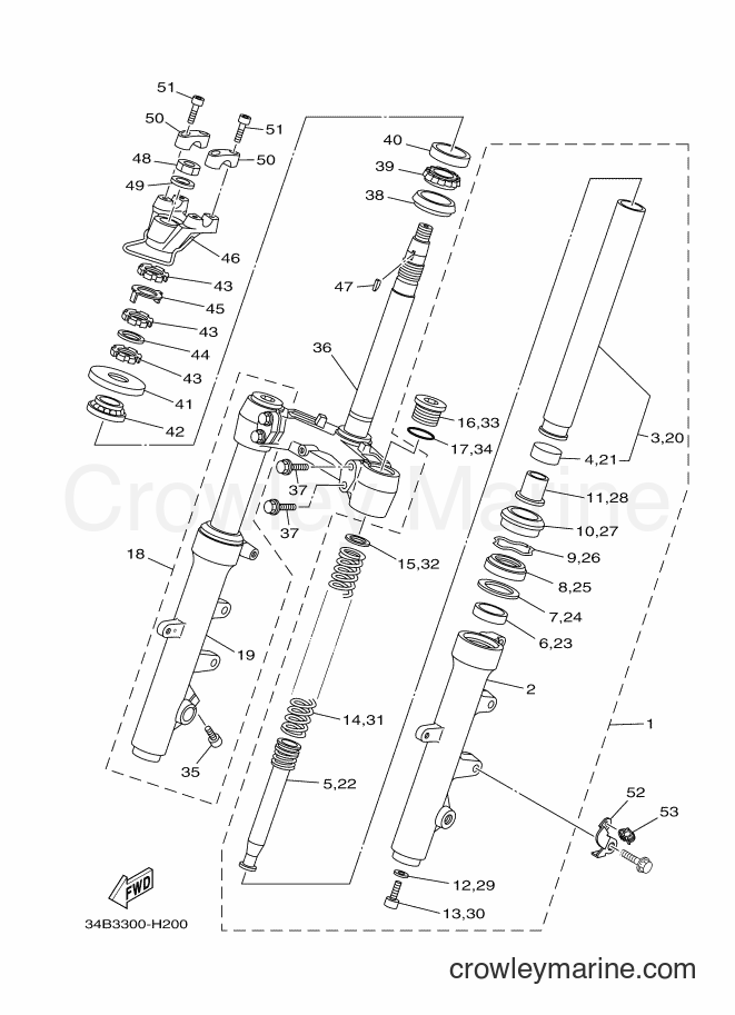 Yamaha Motors YP400A (34BB) [010] - STEERING