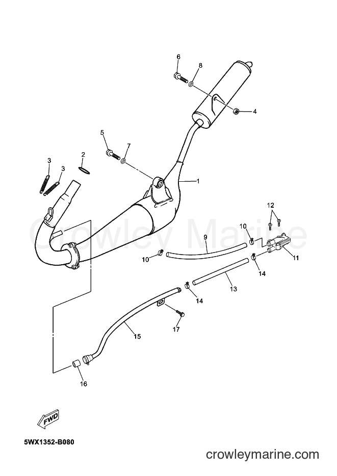 2004 Scooter TZR50 - TZR50 (5WX6) [030] - EXHAUST