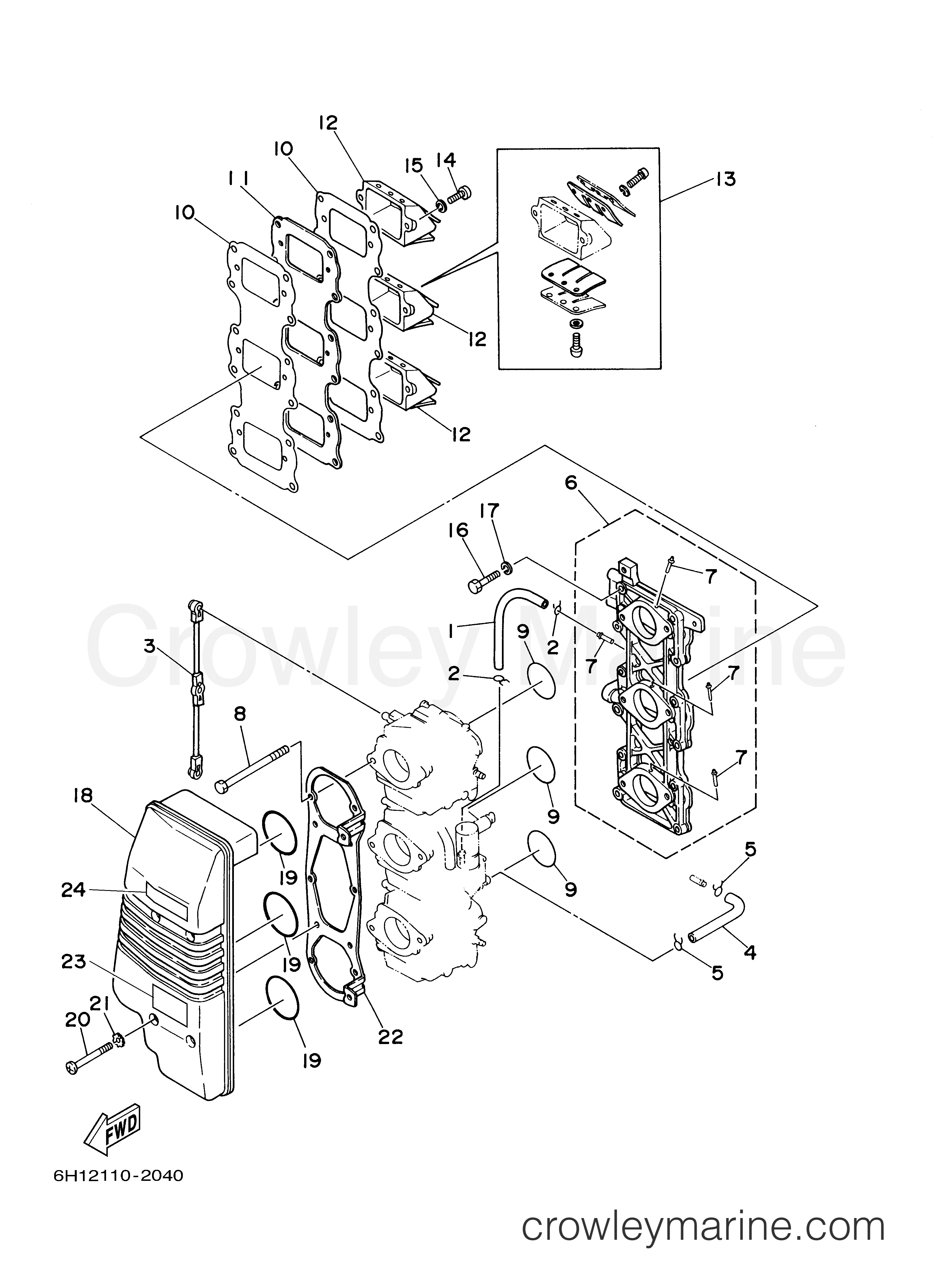 Yamaha Motors 90TLR - INTAKE
