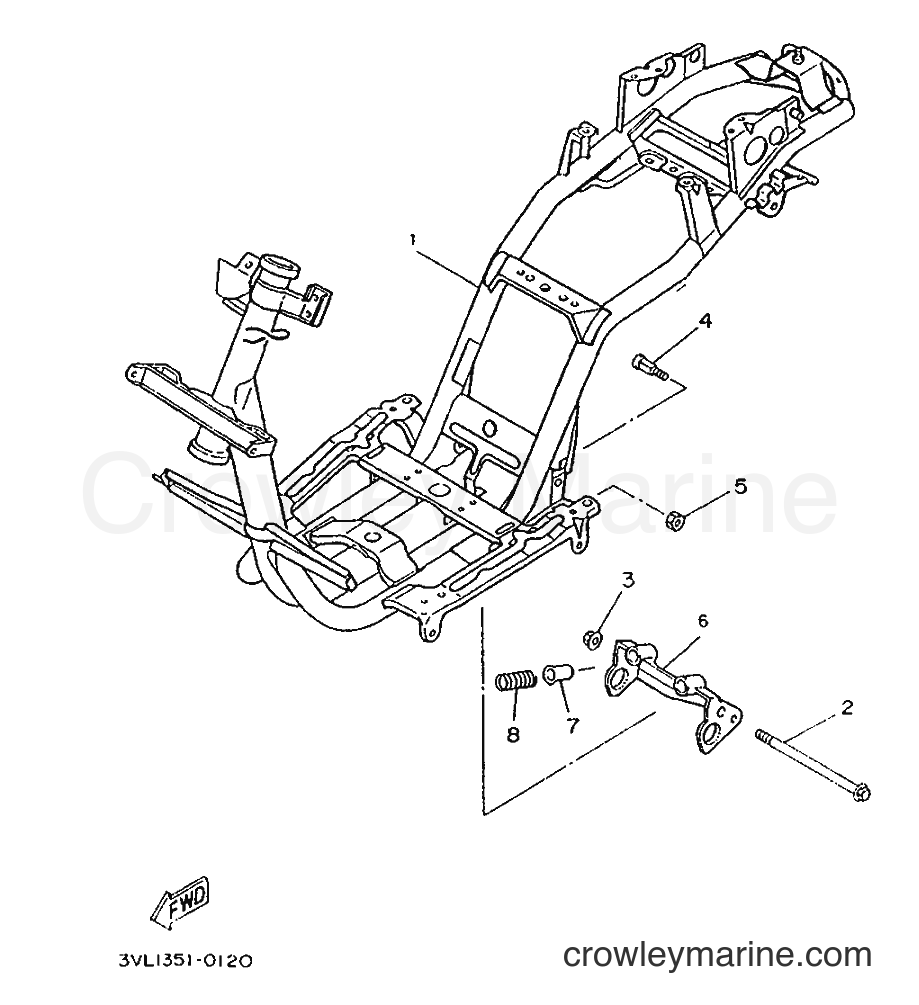 1996 Scooter CW50 - CW50 (4VV5) [999] - FRAME