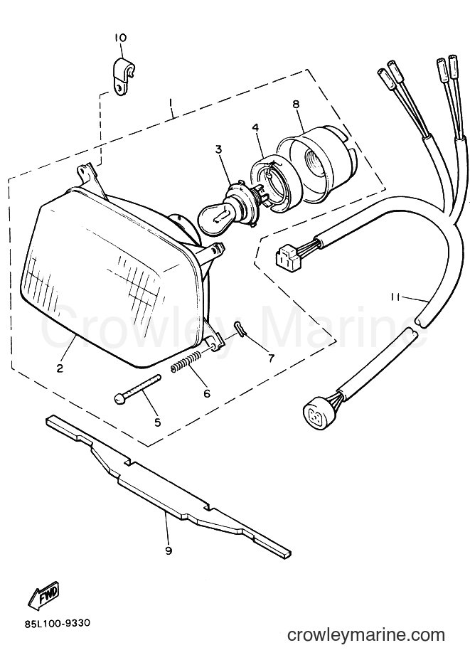Yamaha Motors CS340EP (87E1) [010] - HEADLIGHT