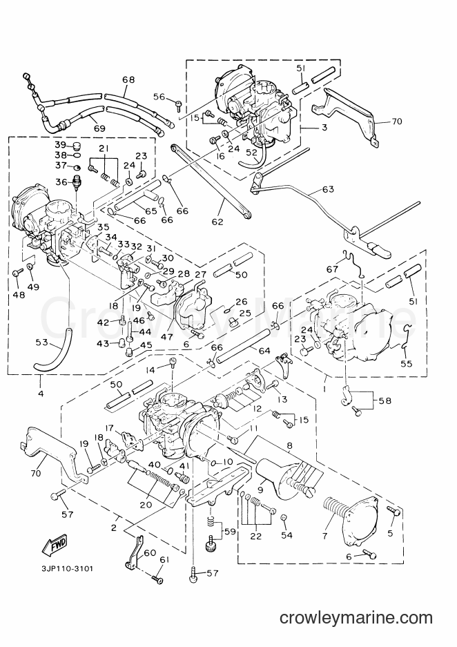 1996 Cruiser VMX12 - VMX12 (3JPM) [010] - CARBURETOR