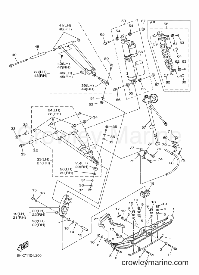 Yamaha Motors RFX10RSS (8HK8) [010] - SKI