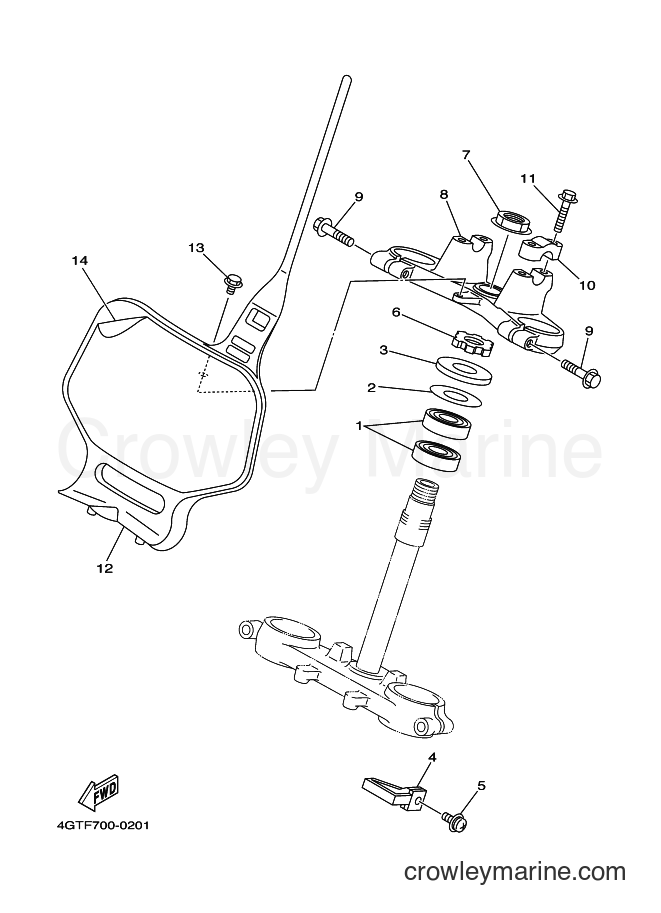 2001 Dirt Bike YZ80LW - YZ80LW (4LC8) [070] - STEERING