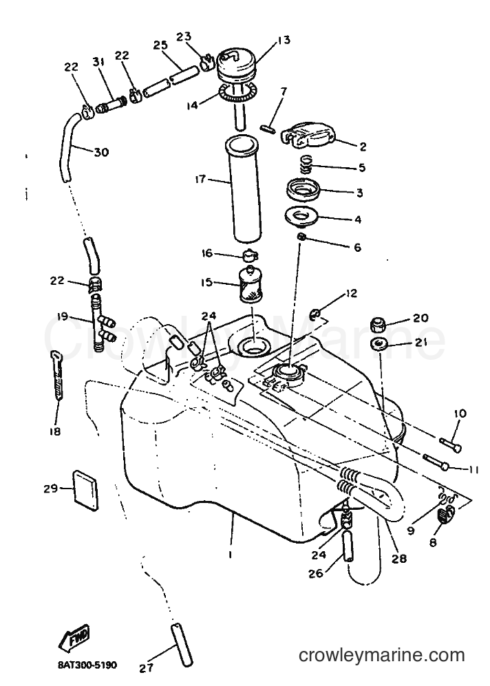 1995 Snowmobile VK540E - VK540E (8AT3) [010] - FUEL TANK