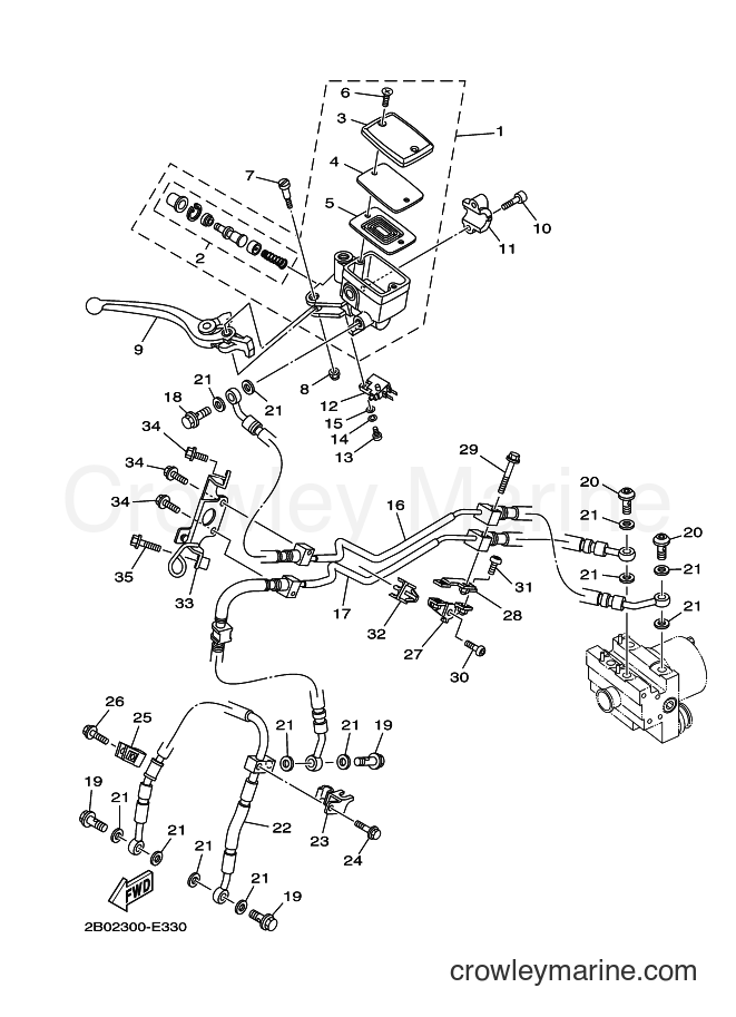 2007 Street Bike TDM900A - TDM900A (2B03) [010] - FRONT MASTER CYLINDER