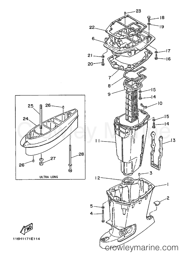 Yamaha Motors 90A (6H1) [030] - UPPER CASING