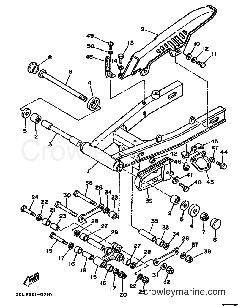 1990 Dirt Bike TDR250 - TDR250 (3NR2) [010] - REAR ARM
