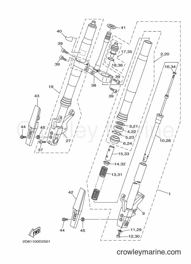Yamaha Motors XV1700PC (2D83) [010] - FRONT FORK
