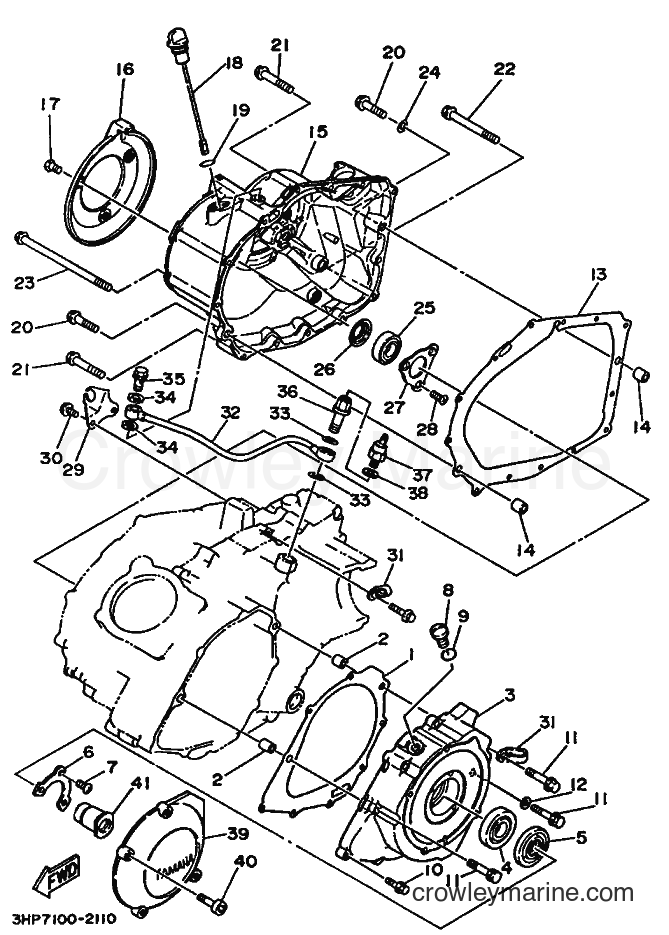 1995 ATV YFM350FW - YFM350FW (3HNK) [999] - CRANKCASE COVER 1