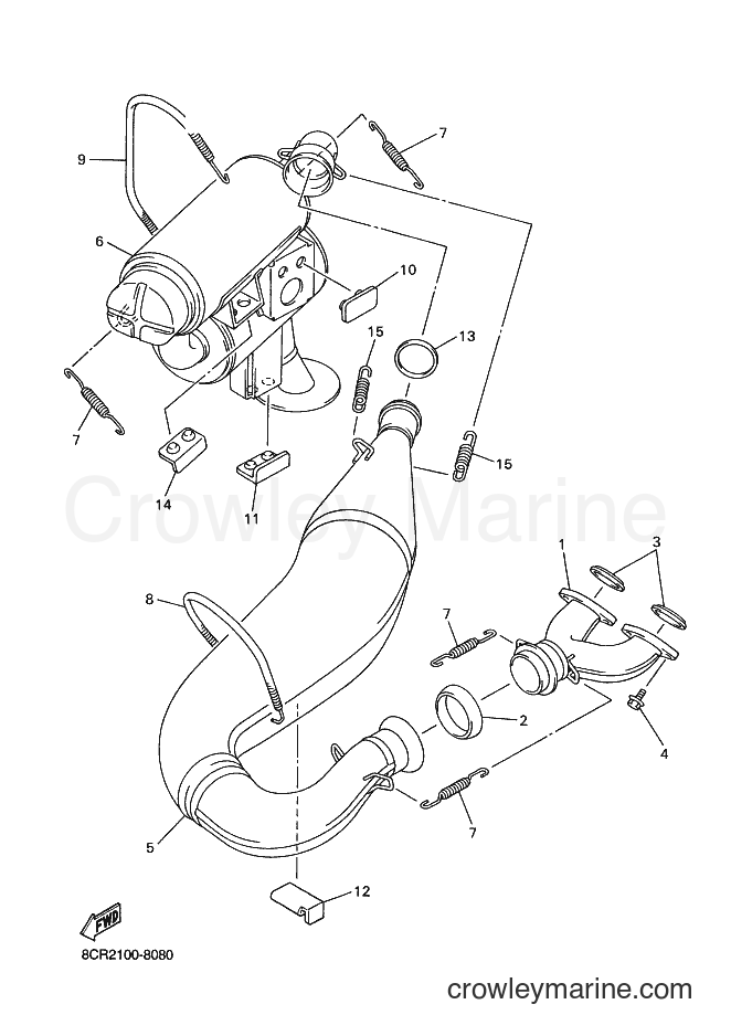1998 Snowmobile VX600XT - VX600XT (8CR2) [020] - EXHAUST