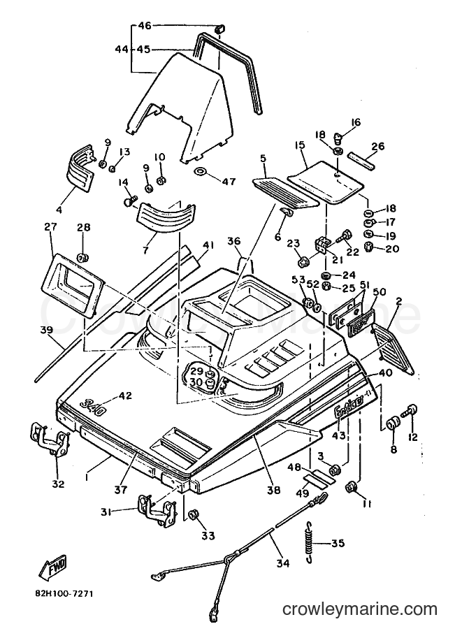 1988 Snowmobile ET340 - ET340 (83T0) [010] - SHROUD & WINDSHIELD