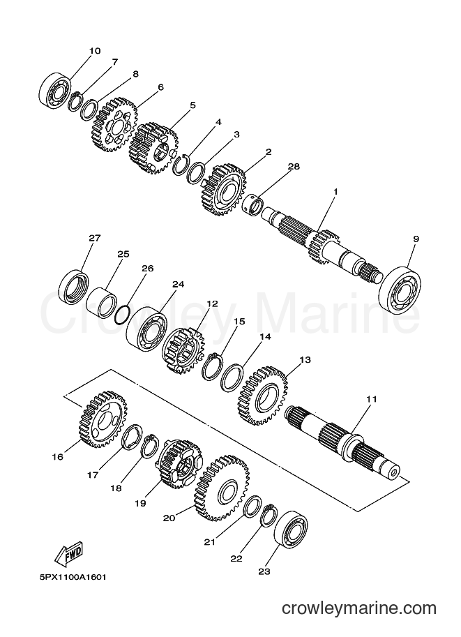 2003 Cruiser XV1700PC - XV1700PC (5PX9) [010] - TRANSMISSION