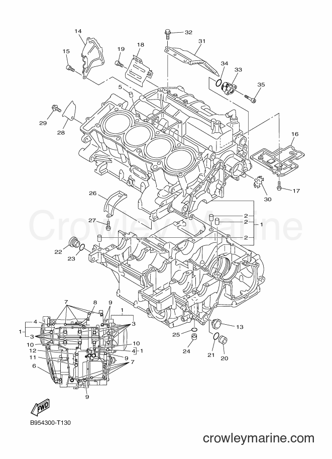 2018 Sport Bike FJR1300-AS - FJR1300-AS (B954) [010] - CRANKCASE