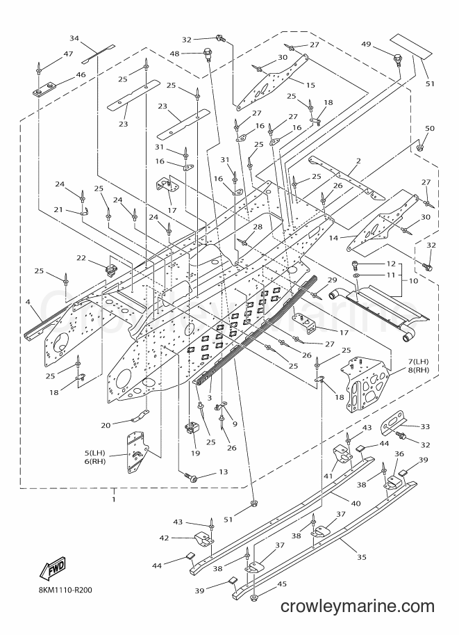2016 Snowmobile RX10GT2 - RX10GT2 (8LF1) [020] - FRAME 2