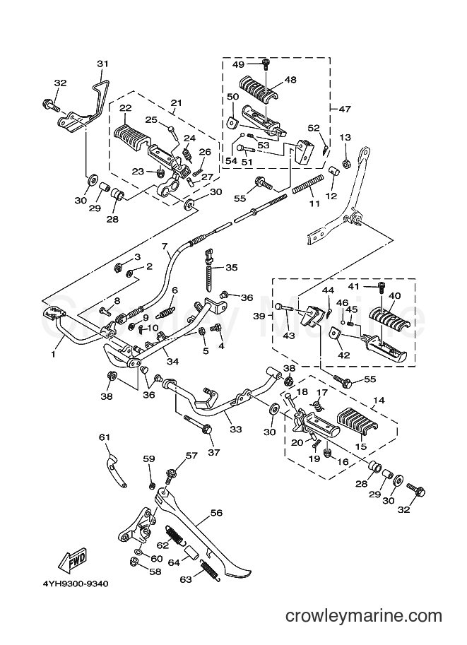 1999 Cruiser XV535 - XV535 (4YH9) [140] - STAND & FOOTREST