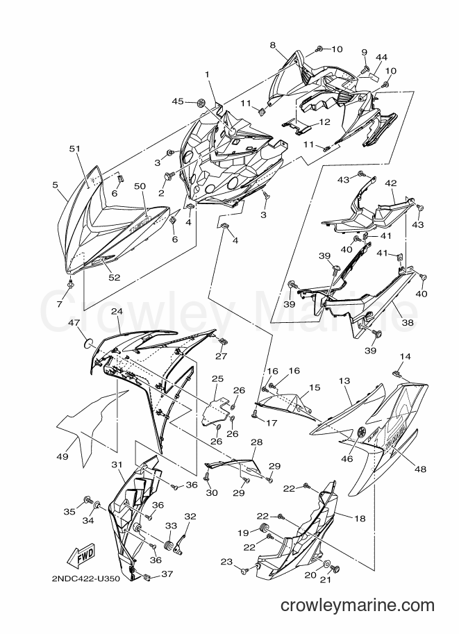 2019 Scooter T150 - T150 (2NDM) [010] - LEG SHIELD 2