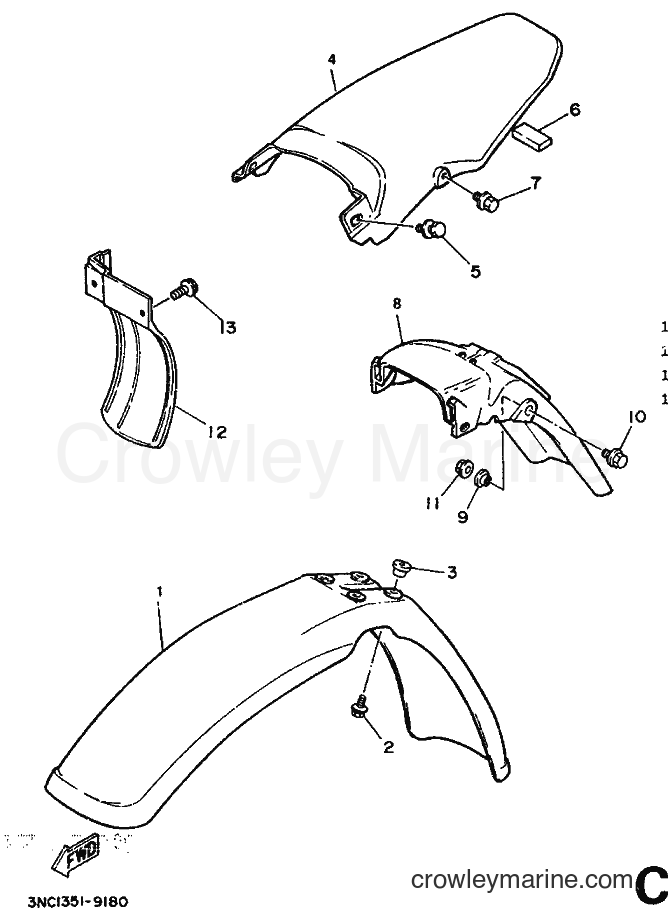 Yamaha Motors DT125R (3NC2) [999] - GARDE BOUE