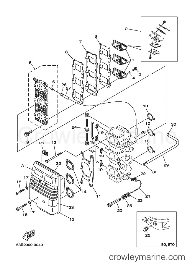 Yamaha Motors 40VMHOL (63B2) [110] - INTAKE