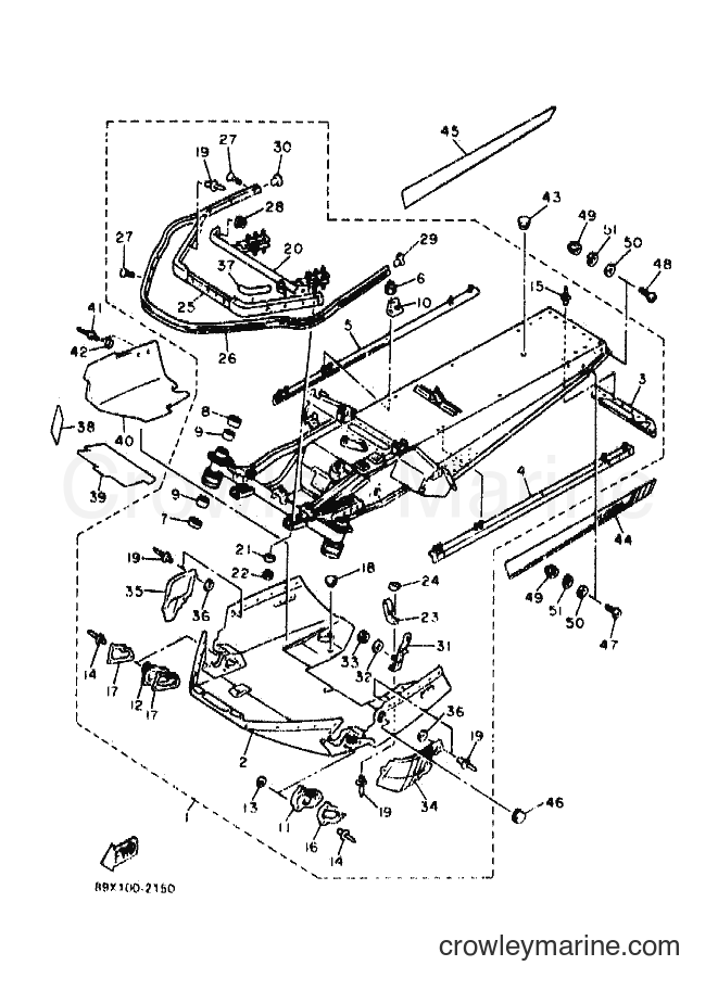 1992 Snowmobile ET410TR - ET410TR (89X1) [020] - FRAME