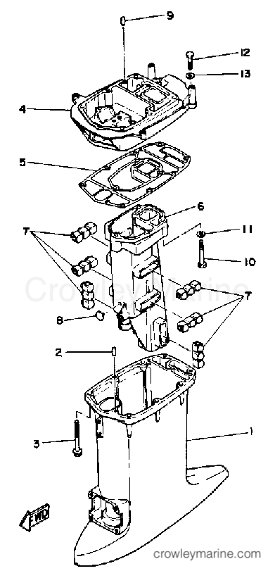 Yamaha Motors 30ESRQ - UPPER CASING