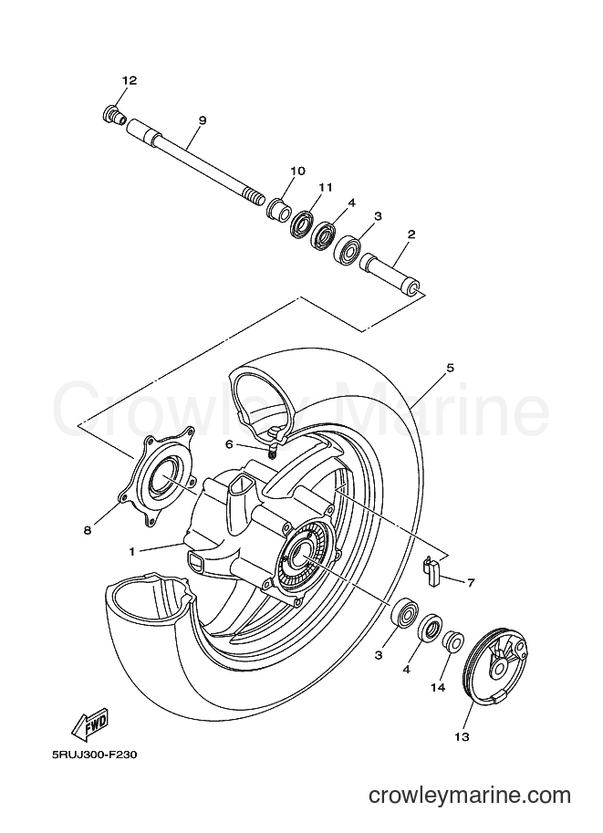 Yamaha Motors YP400A (34B1) [050] - FRONT WHEEL