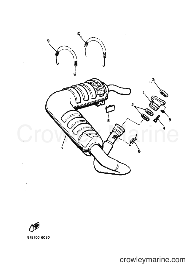 1988 Snowmobile CF300AS8 - CF300AS8 (83U0) [010] - EXHAUST