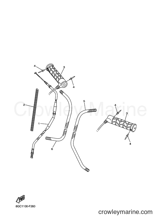 Yamaha Motors RT50M (8GP1) [020] - CONTROL CABLE