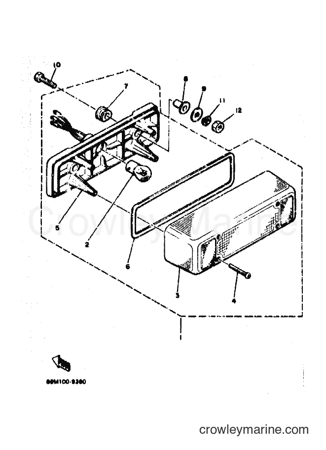 1990 Snowmobile PZ480P - PZ480P (87F1) [010] - TAILLIGHT