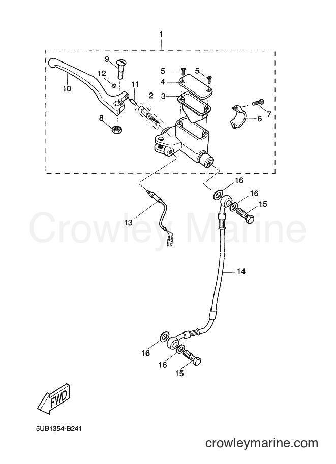 Yamaha Motors YH50 (5UB2) [010] - FRONT MASTER CYLINDER