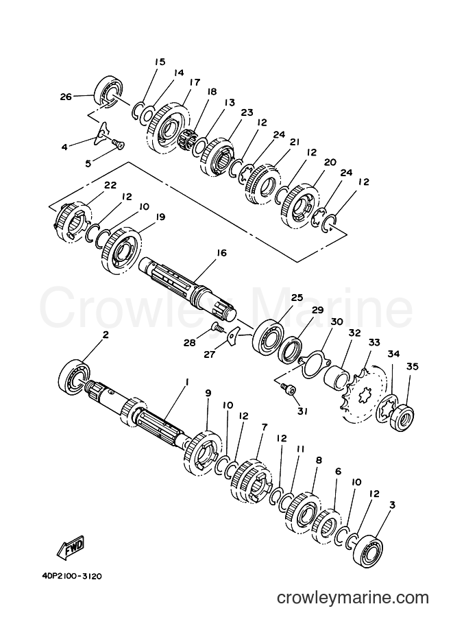 1994 Street Bike TZ250 - TZ250 (4DP3) [030] - TRANSMISSION