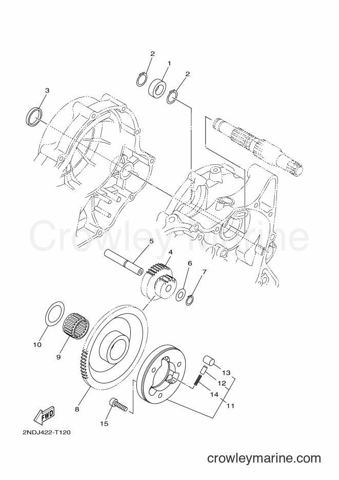 2018 Scooter T150 - T150 (2NDL) [010] - STARTER CLUTCH