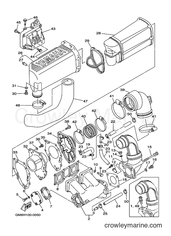 Yamaha Motors JET FOR SJ700AY (64VA) [03A] - EXHAUST 1
