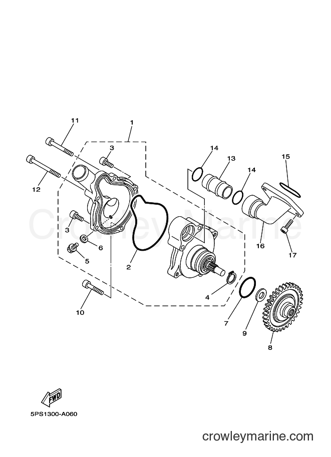 2008 Street Bike TDM900 - TDM900 (5PSE) [010] - WATER PUMP