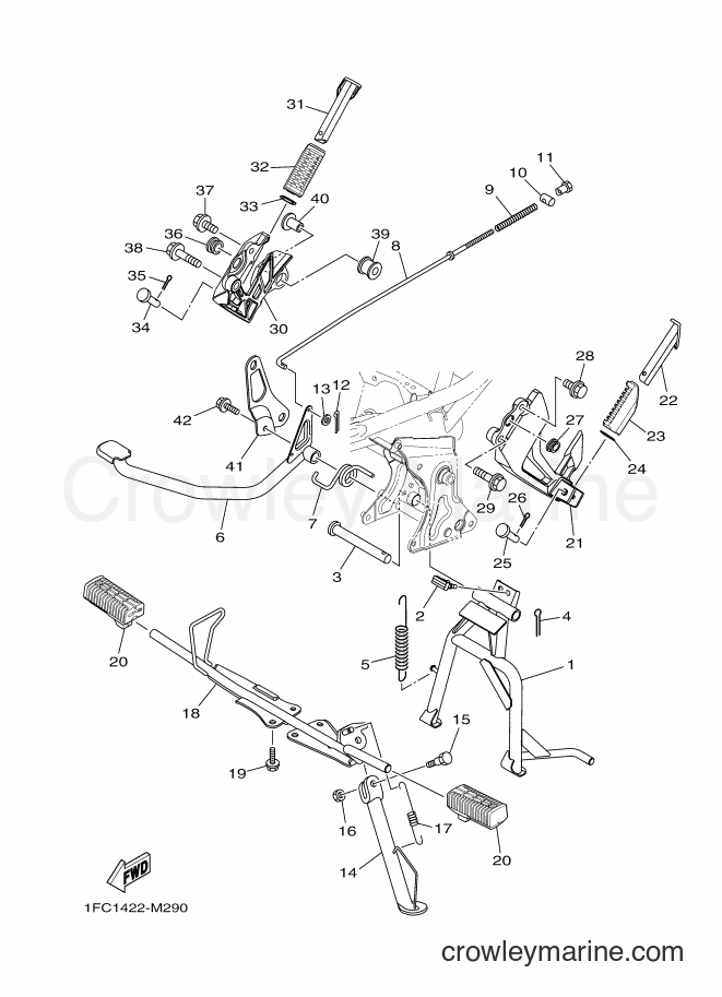 2016 Scooter T115FLSEC - T115FLSEC (1FCD) [010] - STAND & FOOTREST