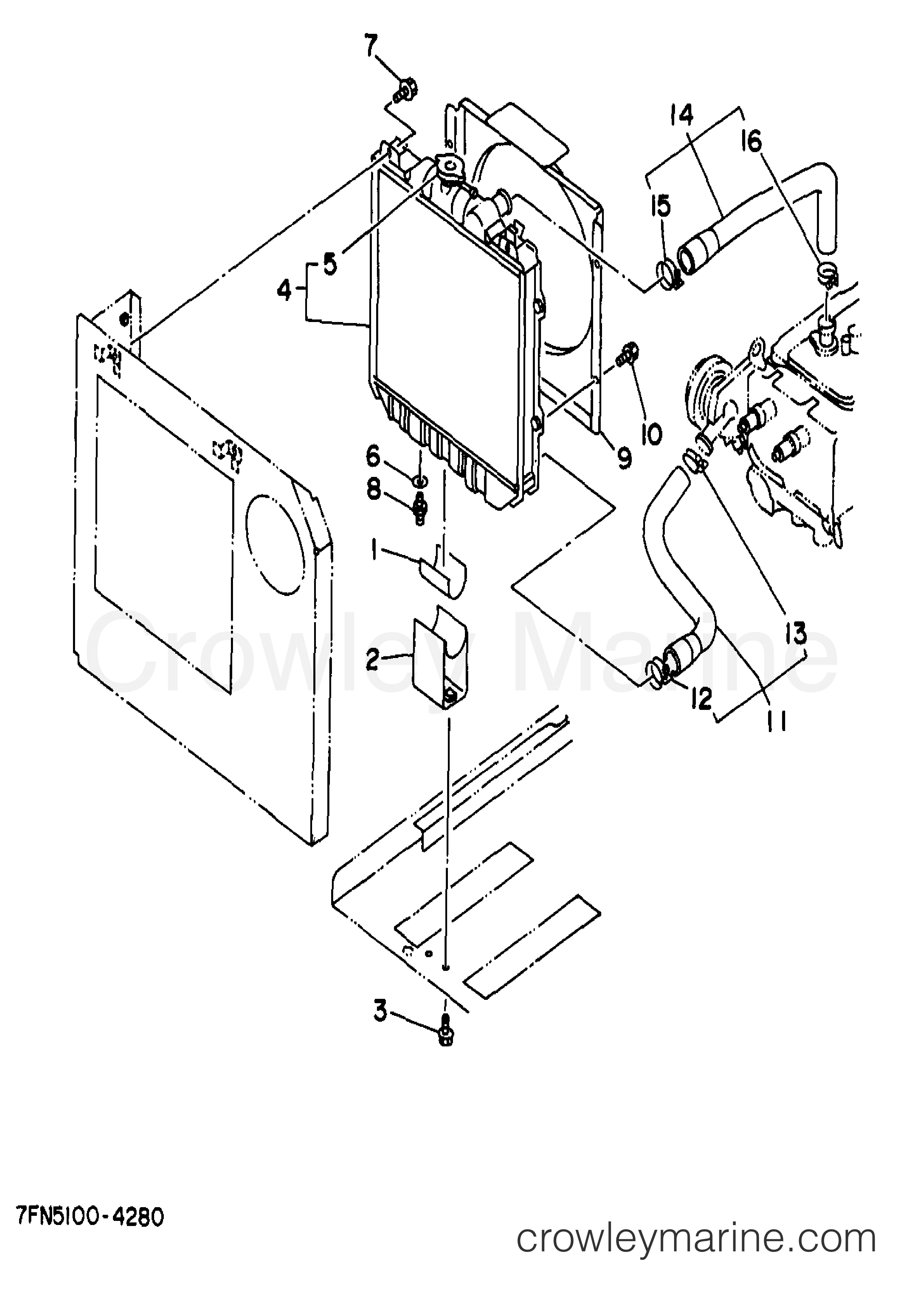 Yamaha Motors EDL6500S - RADIATOR