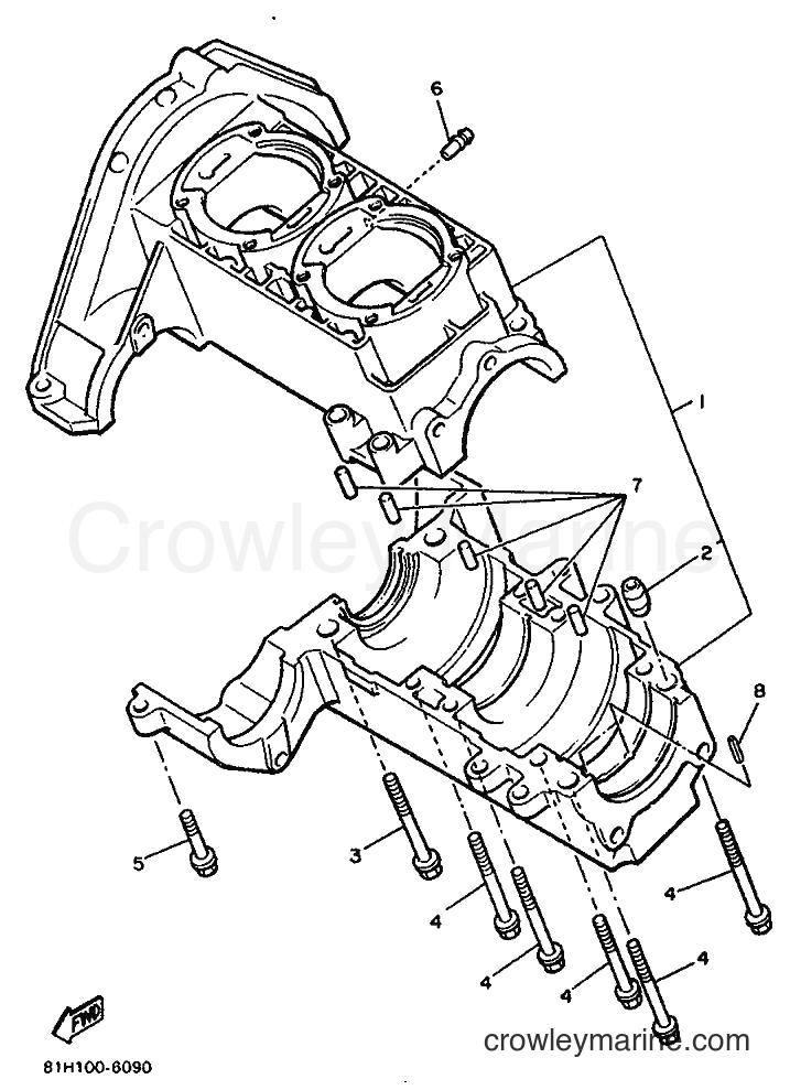 1986 Snowmobile PZ480K - PZ480K (81Y) [999] - CRANKCASE