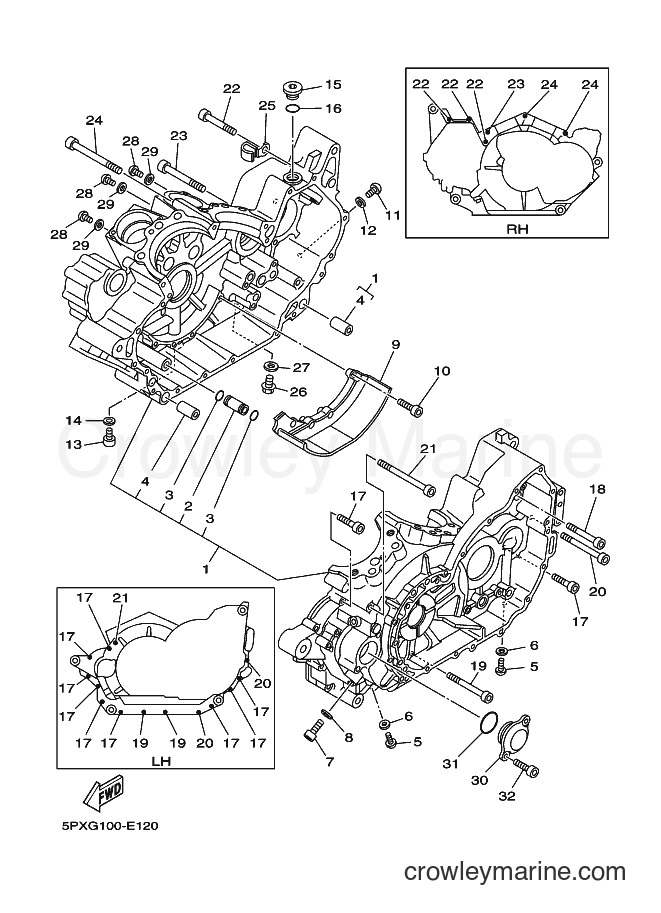 Yamaha Motors XV1700PC (2D84) [010] - CRANKCASE