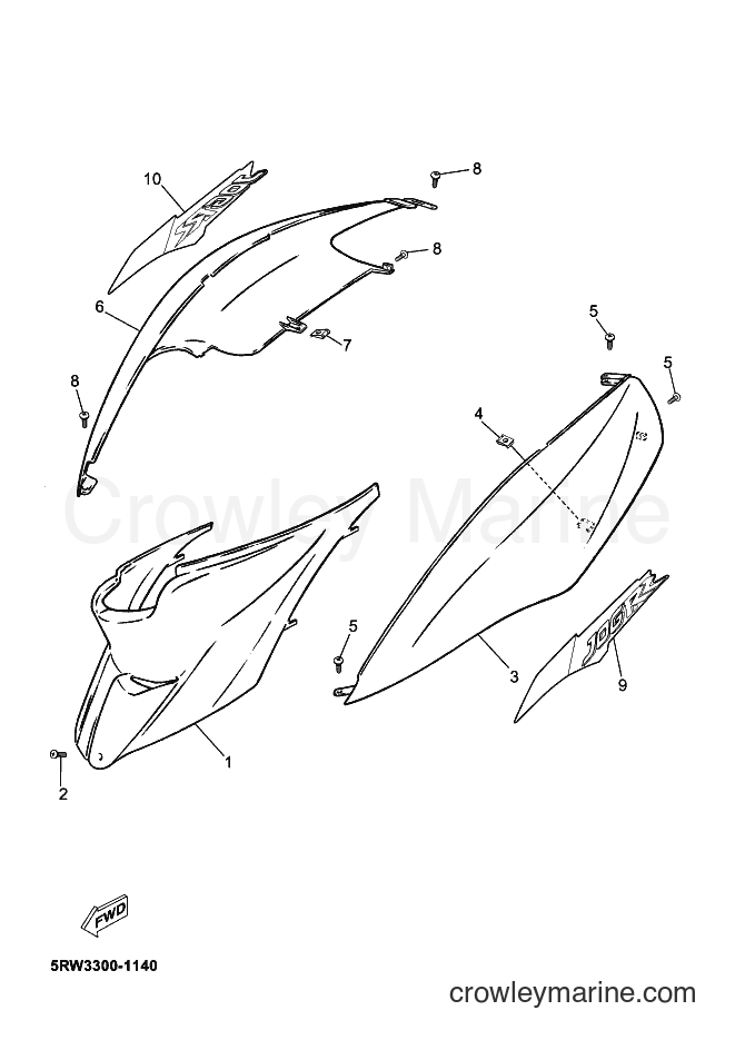 Yamaha Motors CS50Z (5RWF) [010] - SIDE COVER