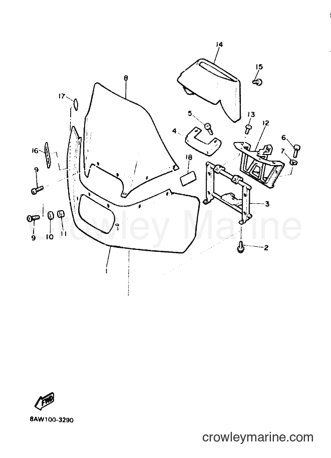 Yamaha Motors EX570E (8AW1) [010] - WINDSHIELD