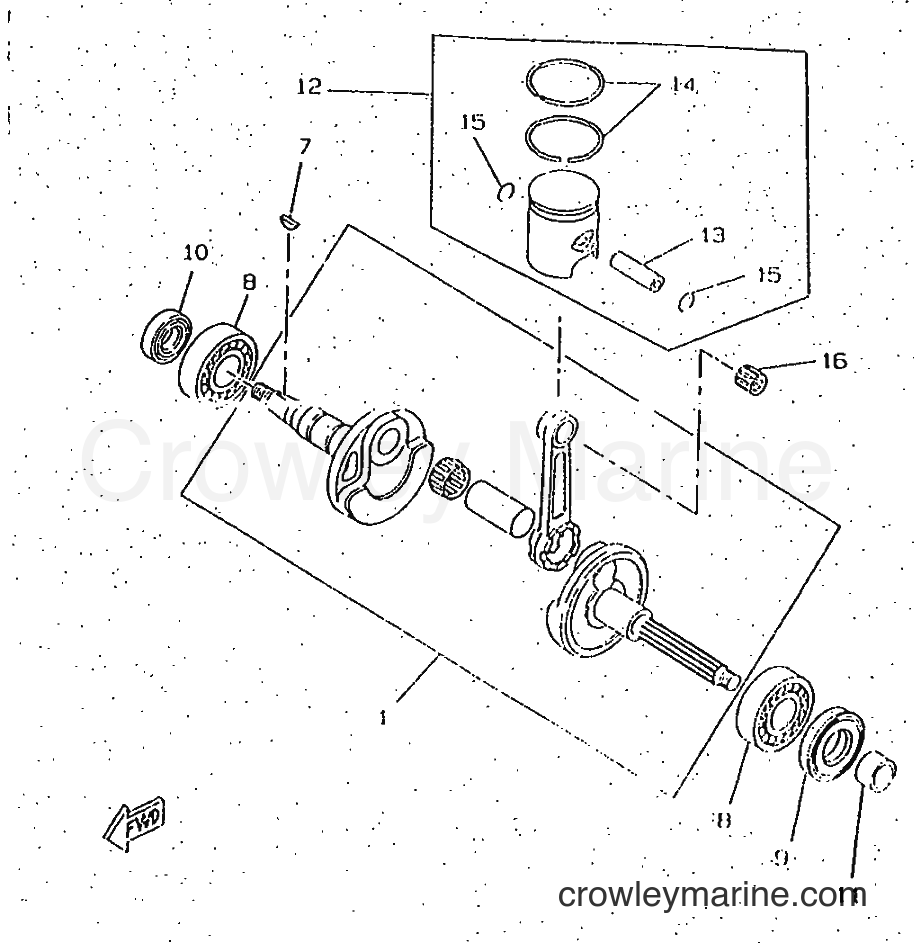 1997 Scooter CW50RS - CW50RS (4TDD) [999] - CRANKSHAFT & PISTON