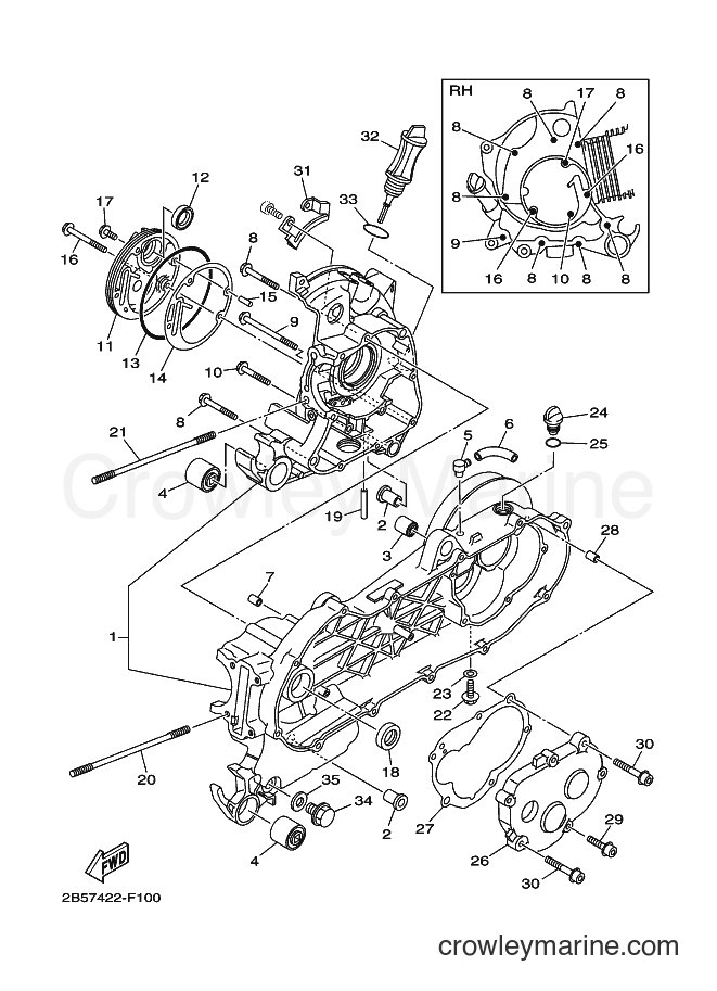 Yamaha Motors AT115C (22S2) [010] - CRANKCASE