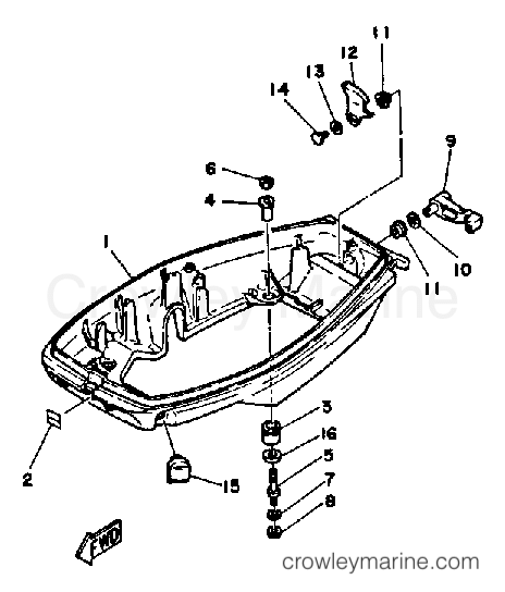 Yamaha Motors 30ELJ - BOTTOM COWLING
