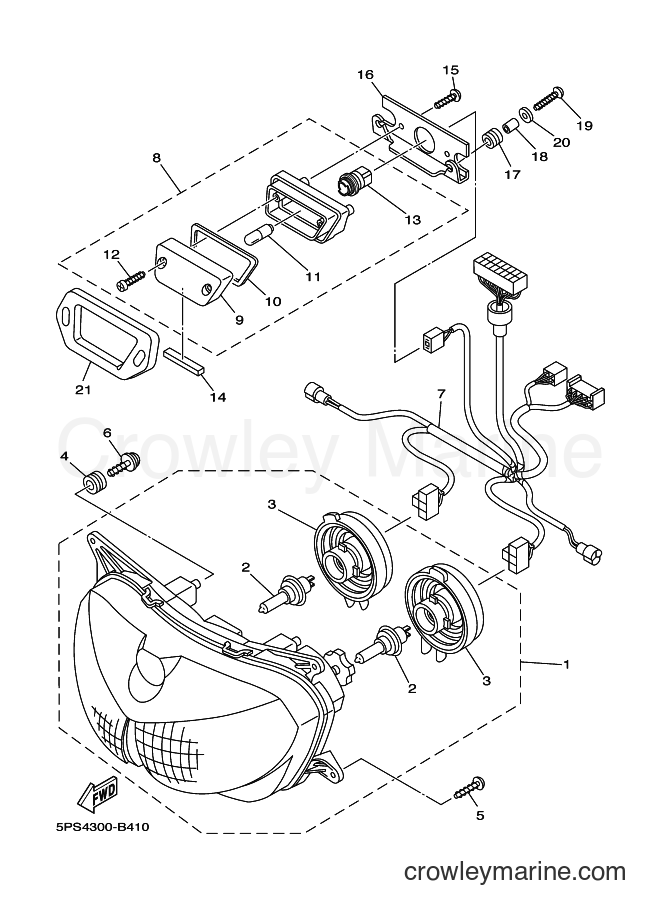 2003 Street Bike TDM900 - TDM900 (5PS4) [070] - HEADLIGHT