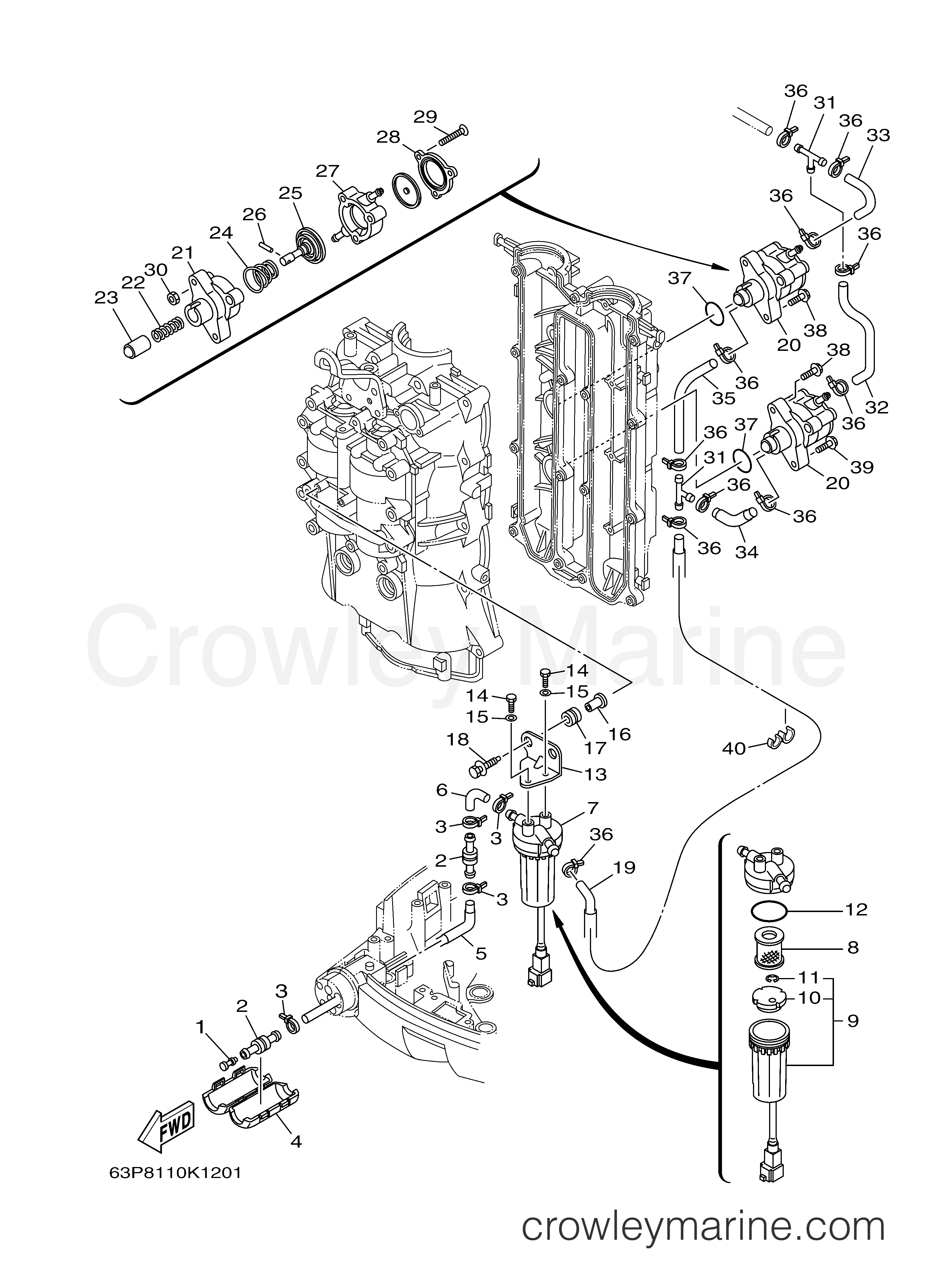 Yamaha Motors F150AET1X - FUEL 1